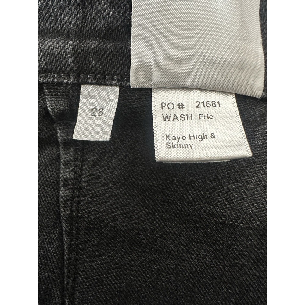 Reformation Kayo Jeans Women's Size 28 Black High Rise Skinny Belted Stretch - Picture 7 of 9